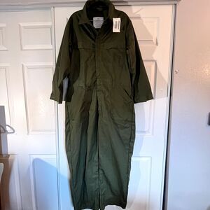 US Navy Military Coverall Utility Jumpsuit Men’s 44R Green UNICOR Work Uniform